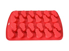 Molde silicona 24 muñecos de nieve